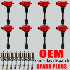 8X OEM High Performance Ignition Coil & Spark Plug For Nissan Armada 5.6L UF510