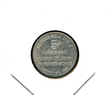 Nedick's Nickel New York City 5c Food or Drink Trade Token Vintage Coin