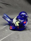 FENTON  Blue Bird Handpainted and Signed Original Paper Sticker