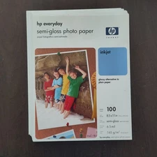 Everyday Photo Paper | ~30 Sheets | Size: 8.5x11 | Type: Semi-Glossy | Brand: HP