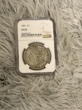 1891 $1 Morgan Silver Dollar NGC VF25 Certified – Key Date 19th Century U.S.COIN