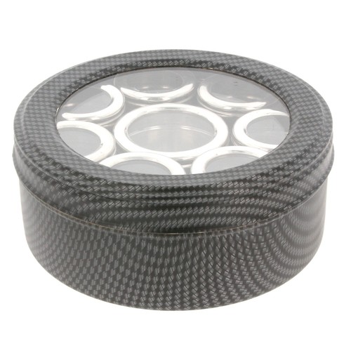 Authentic Indian Spice Tin Box Masala Dabba Spice Jars Stainless Steel Patterned - Picture 12 of 124