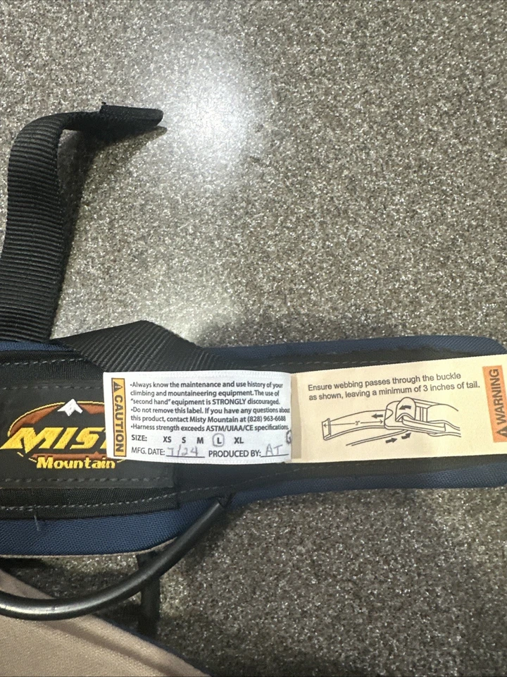 Arnés de escalada Misty Mountain Sonic azul marino-grande nuevo Foto 4 de 4