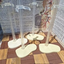 Lot of 4 Clear CG Barbie doll stands