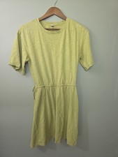 Old Navy Women's Olive Green Dress Medium Cotton Elastic Waist 35 Inch Mini