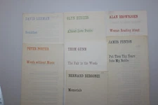 1968 1970 Sycamore broadsheet x 7  Sycamore Press Oxford Thom Gunn  Brownjohn