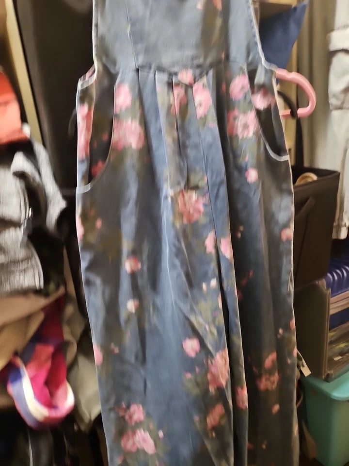 Mono Demin Floral Pierna Ancha Talla Med Nuevo Sin Etiquetas Sin Marca Foto 2 de 4