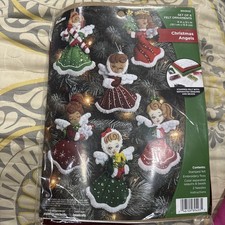 Bucilla Felt Ornaments Applique Kit Set Of 6 Christmas Angels 89493E