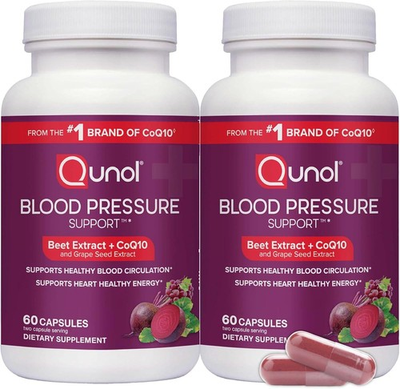 #ad #ad 2 Pack Qunol Blood Pressure Support Beets CoQ10 Grape Seed 60 Capsules EXP 05 27 $35.99