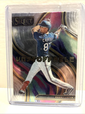 2023 Panini Select Evan Carter Unstoppable Silver Prizm SP Texas Rangers SU11