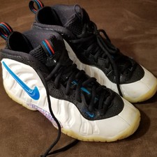 Nike Little Posite Pro GS White Blue Hero Red Orbit 644792-102 Sz 6y Sneakers