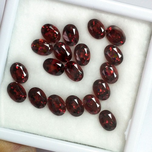 Juego de joyas de piedras preciosas sueltas granate almandina natural rojo profundo ovalado de 19,00 quilates 7x5 mm - Imagen 2 de 4