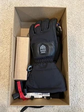 Hestra Power Heater Gauntlet Gloves - Size 7 SM Unisex Adult Black - Brand NEW!