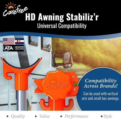 Adjustable Height RV Awning Stabilizer Kit Vertical Support Stabilization Pole - Picture 7 of 7