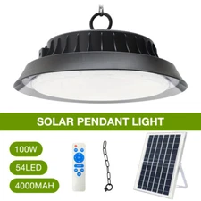 Solar Pendant Light Outdoor Indoor Hanging Light Waterproof for Barn Shed Garden