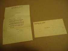 Deer Valley Camp YMCA 1959 letter FORT HILL PA