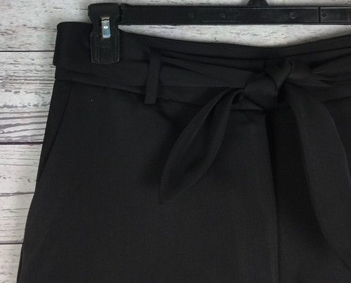 JOIE Women’s Black Tie Waist 100% Polyester Satin Dress Shorts Size 10 NWT - Picture 3 of 9
