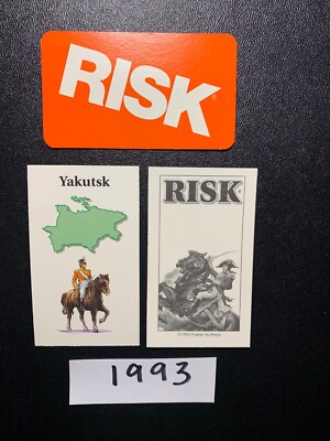 Risk 1993 YAKUTSK TERRITORY CARD Game Replacement Piece Parker