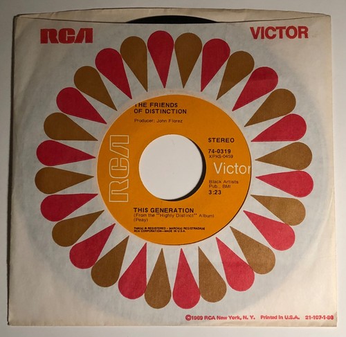 The Friends of Distinction / Love Or Let Me Be Lonely / 1970 RCA 45rpm / Mint - Picture 2 of 5