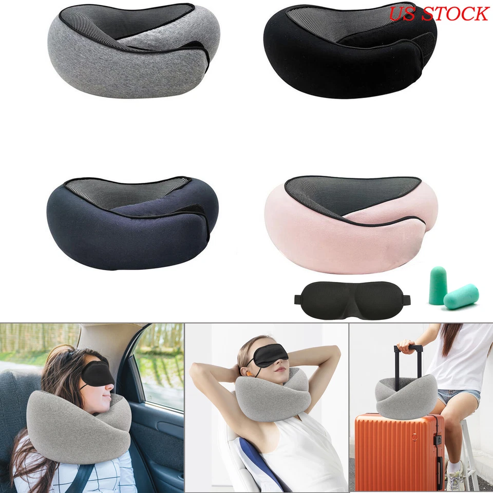 Neck Travel Pillow Memory Foam Neck Pillow Comfort Compact Ergonomic for Travel - Image 4 of 4