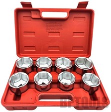 9pc 34 Drive Add On Jumbo Socket Set 6-point Chrome Plated 2-116 To 2-12