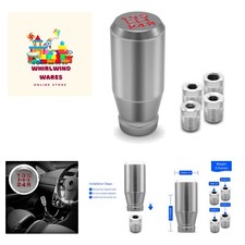 Sliver 5 Speed Weighted Manual Universal Automatic Gear Shifter Shift Knobs w...