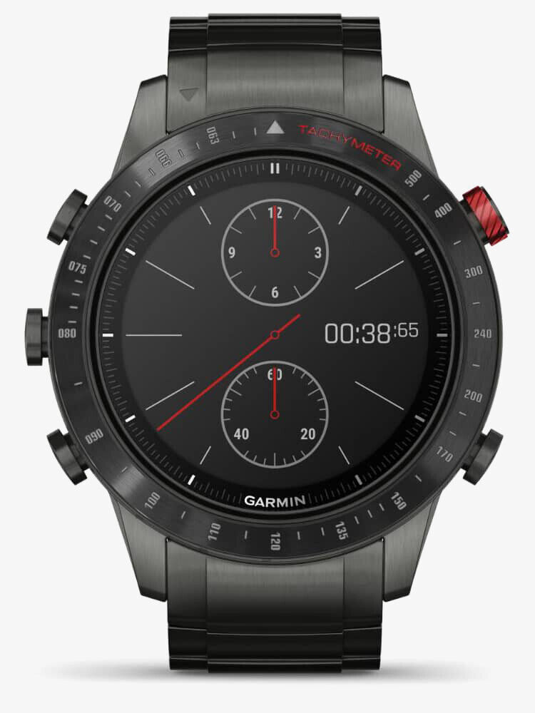 Garmin Marq Driver Titanium Rubber Bracelet Watch 010-02006-01