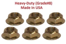 6 Torque Converter Nuts, Ford A4LD C3 C4 C5 C6 AOD E4OD HeavyDuty 3/8"-24x.34"