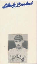 Stanley Coveleski Cleveland Indians Pitcher Hall of Fame autograph on card