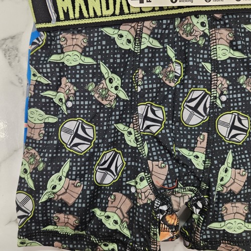Star Wars The Mandalorian Boys 4 Pack Athletic Boxer Briefs Size Small 6 Stretch - Picture 3 of 12