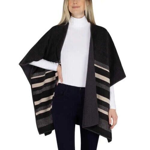 Женская двусторонняя накидка Ike Behar из флиса с высоким ворсом