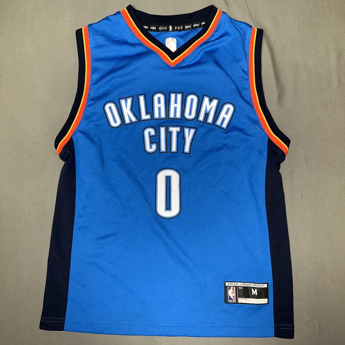 Oklahoma City Thunder Youth Medium Blue Westbrook 0 NBA