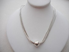 Sterling Silver 16" Silpada "Thoreau" Bead Chain Necklace N0914 RE3498
