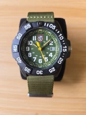 Luminox Navy Seal 3500 Series Green Dial Men's Watch Nato Strap XS.3517.L