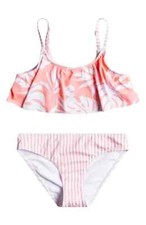 Roxy L1455 Kids Desert Flowers Addict Flutter Swimsuit Set Size 14