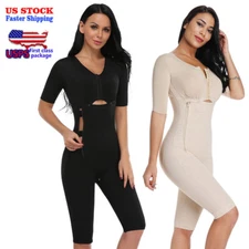 US Fajas Colombianas Post-Surgery Full Body Arm Shaper Body Suit Powernet Girdle