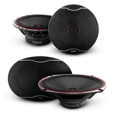 DS18 Car Speakers 2x 6.5" 2x 6.9" Glass Fiber Cone 2-Way Coaxial - 4 Speakers
