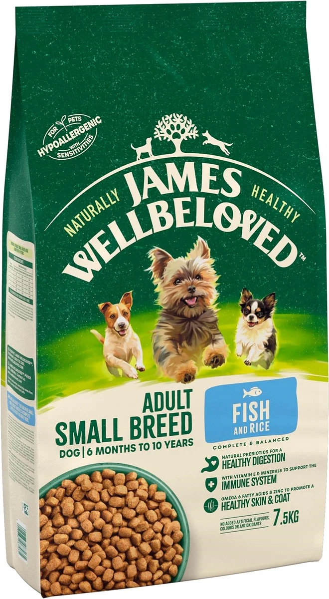 James Wellbeloved Complete Dry Adult Small Breed Dog Food Fish and