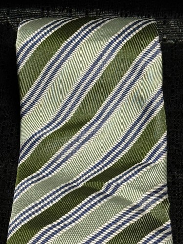 VINTAGE Burberry Men's Green With Stripes - Picture 2 of 7
