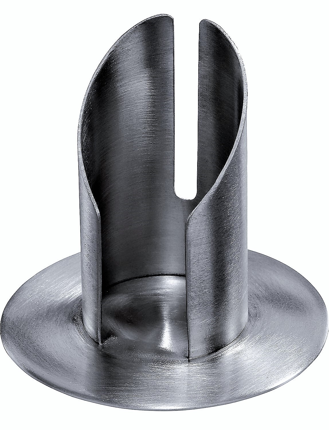 Kerzenhalter Taufe Kommunion Metall Silber Ø 9 cm für Stabkerzen Ø 4 cm