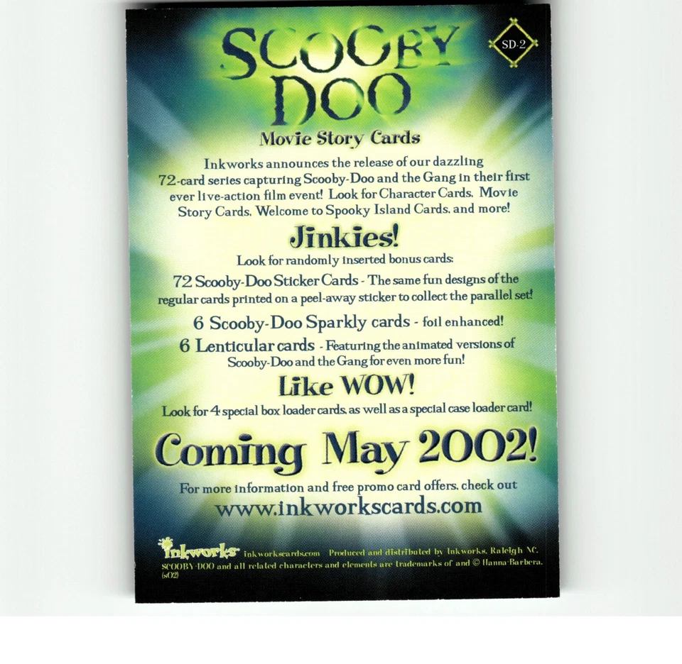 5-04-06 PWE . PROMO inkworks 2002 scooby-doo movie sarah gellar . sd-2 . (148) - Image 2 of 2