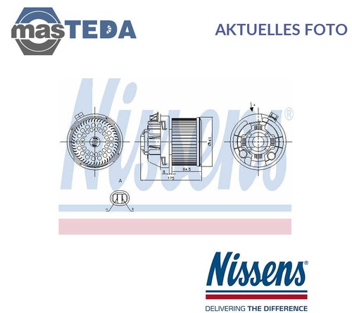 NISSENS HEIZUNGSGEBLÄSE GEBLÄSEMOTOR INNENRAUMGEBLÄSE 87257 P FÜR PEUGEOT