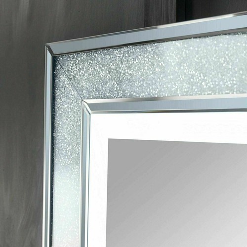 Luxury Wall Grey Crushed Diamond Mirror Touch Sensor LED Light Bedroom Hallway - Picture 9 of 10