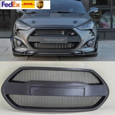 Black Fiberglass Front Radiator Grille For 20132017 Hyundai Veloster Turbo