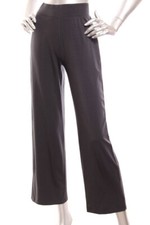 NEW 1 Eileen Fisher Easy Fit Ankle Length Jersey Straight Slit Pant Graphite L