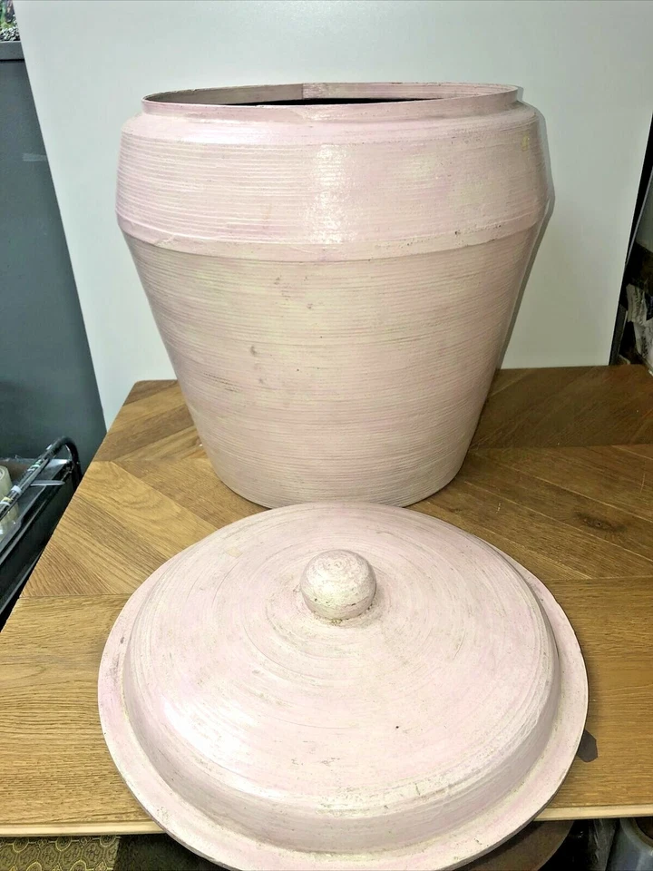 "Antiguo/Vintage contenedor de madera lacada chino cubierto 23"" x 21""" Foto 3 de 4