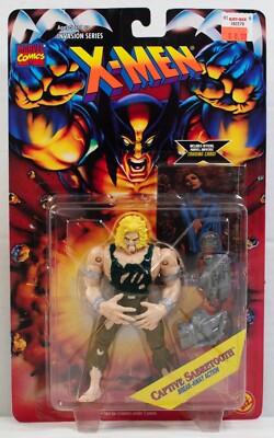 Captive Sabretooth Action Figure X-Men Invasion Series Marvel Toy Biz 1995