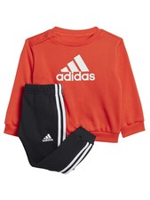 Tuta enfant felpata Adidas Badge of Sport IS2518 rosso-nero