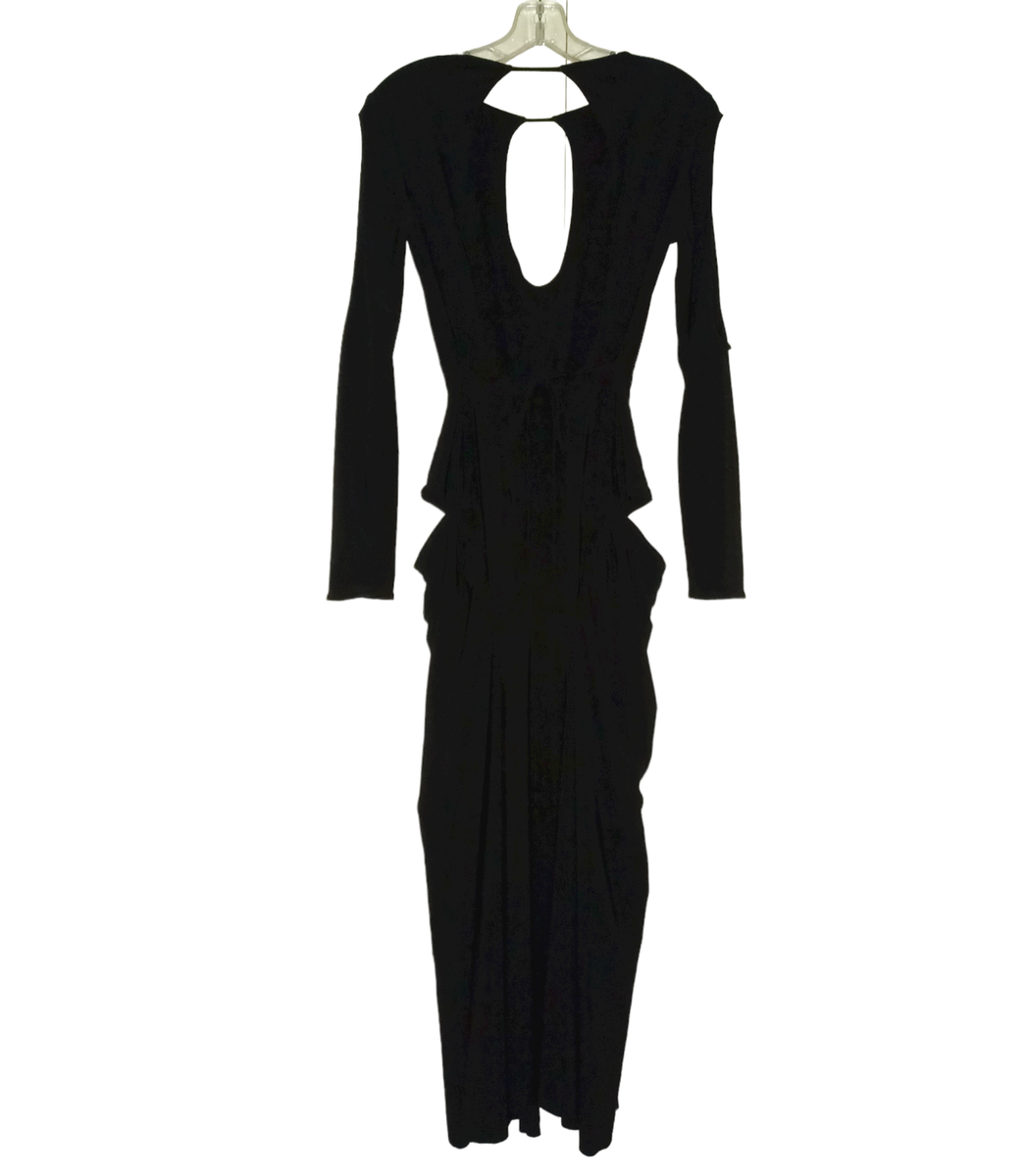 knee length dresses for ladies Cold Shoulder Midi Dress With Detailed Sleeves  shopaleena