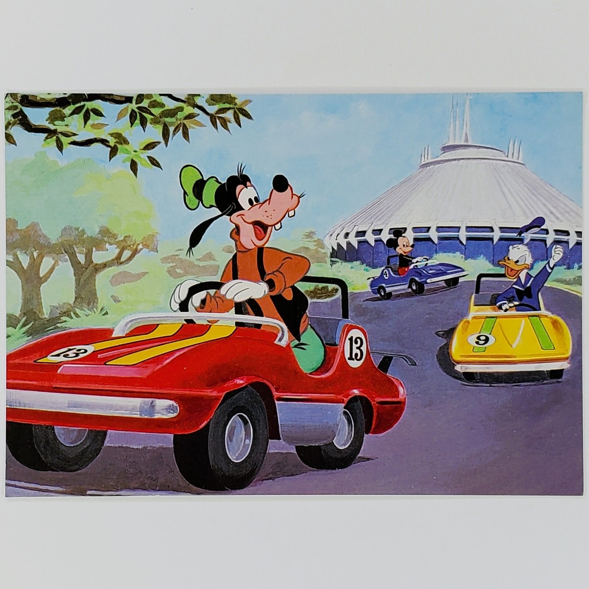 Vintage Tokyo Disneyland Postcard Disney Japan Space Mountain